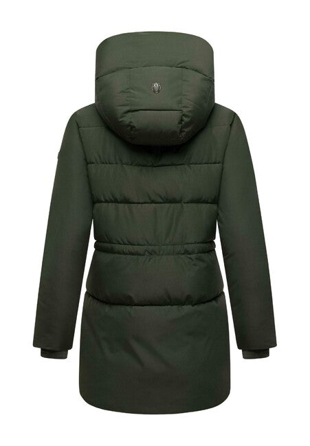 Marikoo Delilah16 ženska zimska jakna s kapuljačom, Dark olive
