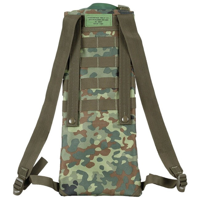 MFH MOLLE hidracijski sustav s TPU crijevom, 2,5 L, BW camo