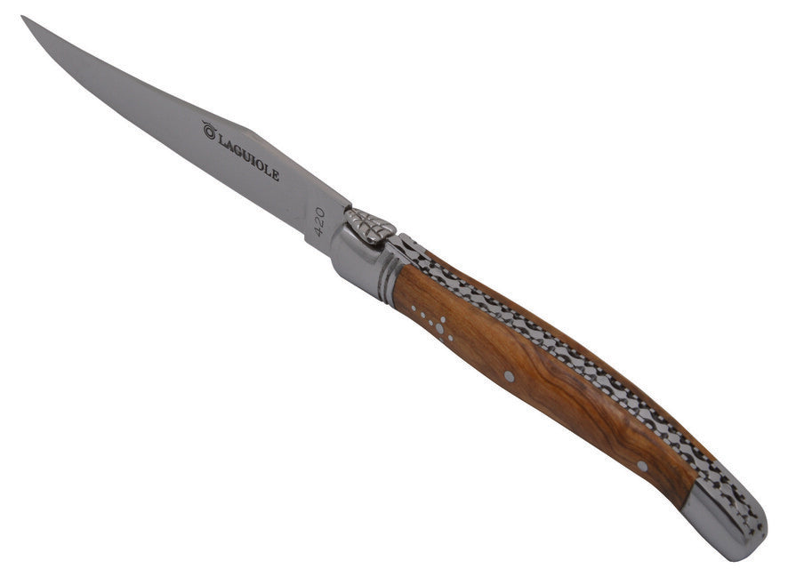 Laguiole DUB101 nož za meso, oštrica 11,5 cm, čelik 420, ručka od maslinskog drva