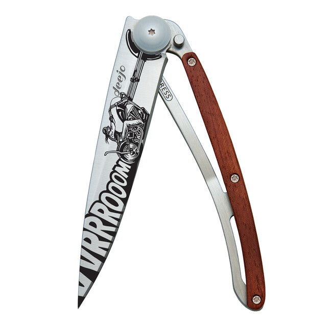 Deejo Tattoo Biker Vroom sklopivi nož, coralwood
