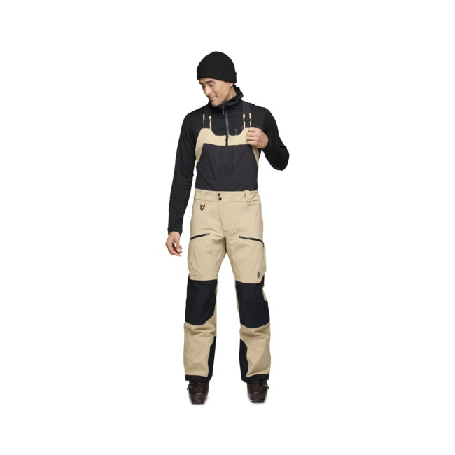 Black Diamond Recon Stretch Pro Bibs muške hlače s naramenicama, khaki-smoke