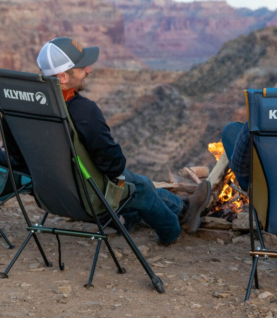 Klymit Ridgeline kratka kamping stolica, plava