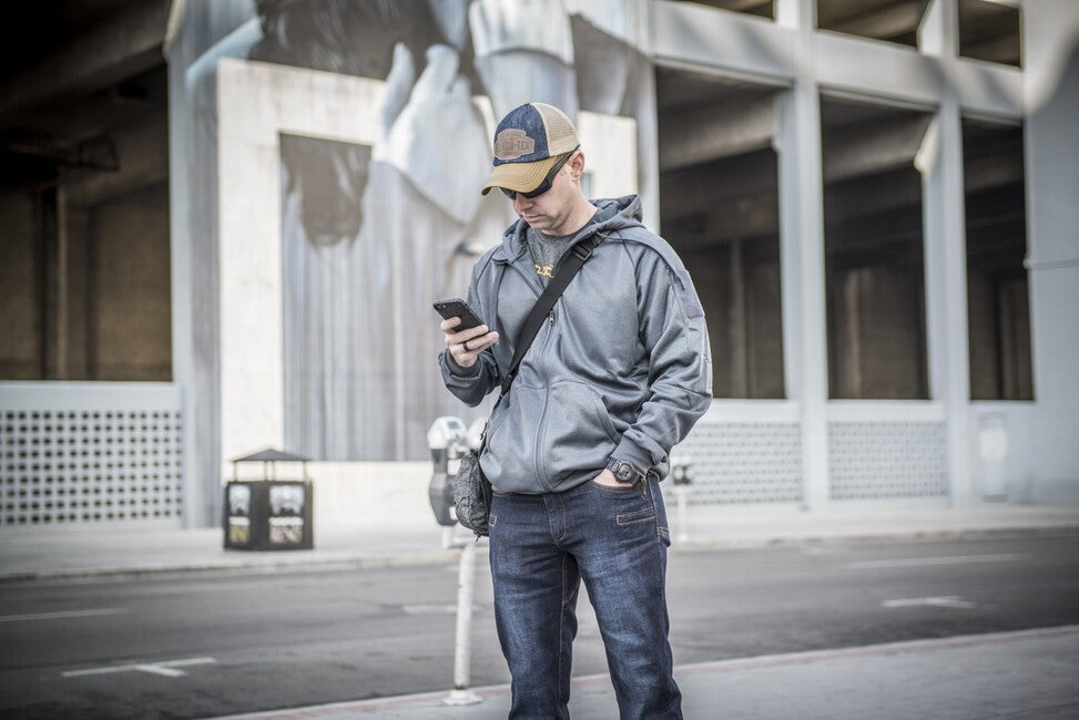 Helikon-Tex URBAN TACTICAL HOODIE pulover FullZip, Melange Grey
