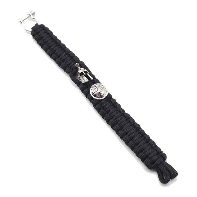 WARAGOD Spartan paracord narukvica s metalnom sponom Hanta, zelena