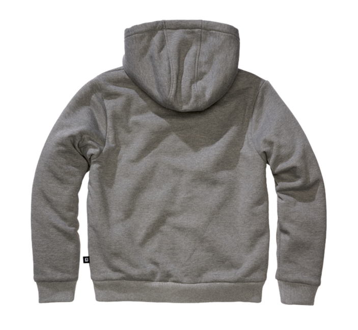 Brandit Sweatjacket muški pulover s toplom podstavom Teddylining, tamnosivi melange
