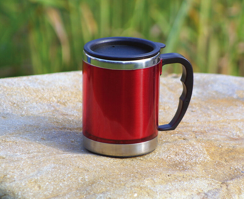 BasicNature MUG nehrđajuća termosica, crvena, 0,42 l