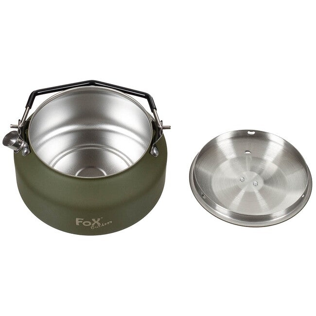 Fox Outdoor čajnik od nehrđajućeg čelika, OD green, cca 1 L