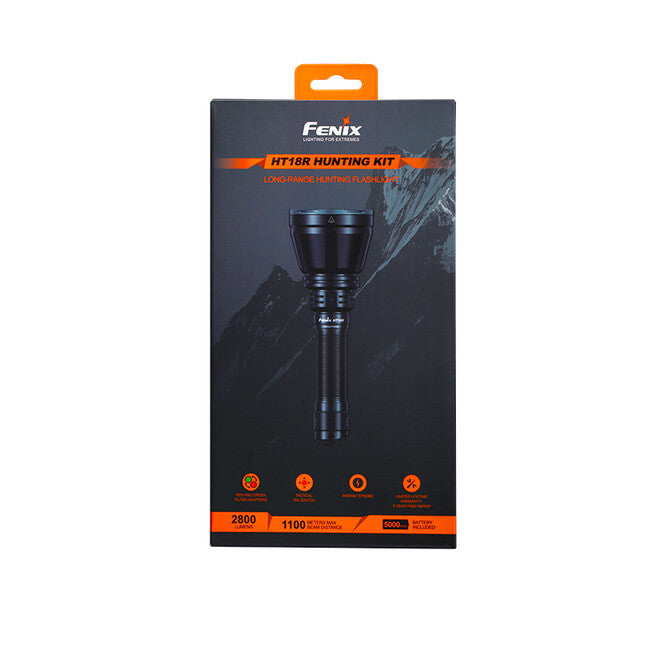 Fenix HT18R set lovačke svjetiljke s kabelskim prekidačem AER-05 i montažom na oružje ALG-18 kit, kabelskog prekidača aer-05 i montaže na oružje alg-18 kit