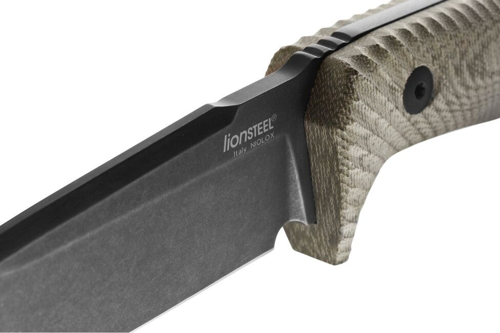 Lionsteel T5B bodež srednje dugačak canvas micarta ručkom CVG, zelen