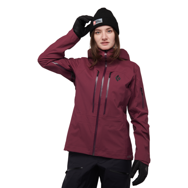 Black Diamond Recon Lt Stretch Shell skijaška jakna ženska, blackberry
