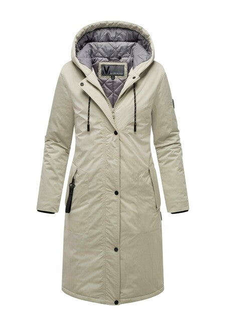 Marikoo Ledalaa parka zimska ženska s kapuljačom, pebble grey