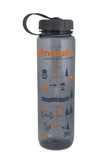Pinguin Tritan Slim Bottle 1.0L 2020 boca, siva