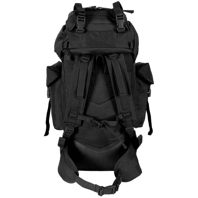 MFH MOLLE ruksak 65L, aluminijska šipka, crni