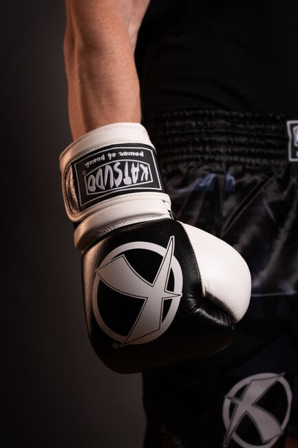 Katsudo Fight box rukavice, crno-bijele