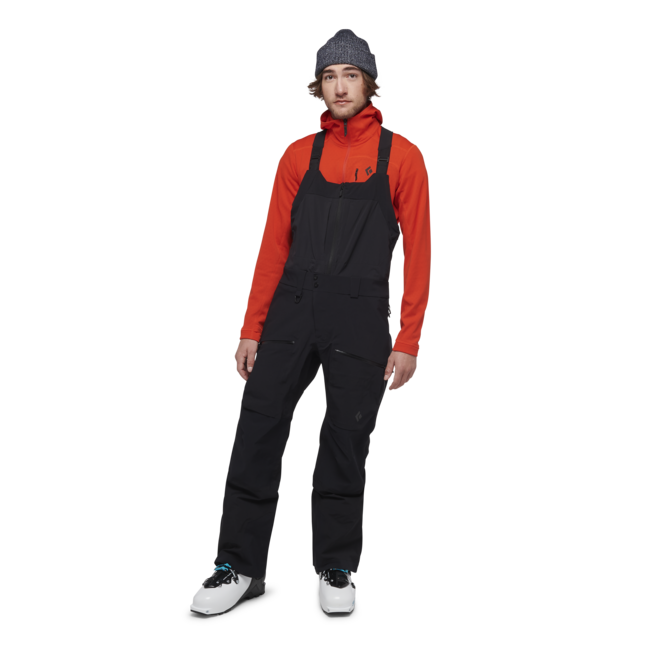 Black Diamond Recon Stretch Pro Bibs muške hlače s naramenicama, crne