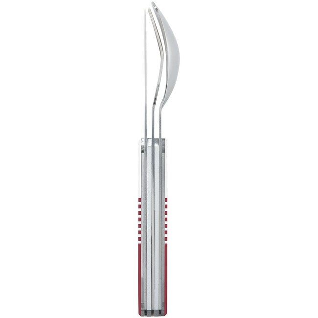 AKINOD putni set pribora magnetski, red mariniere-mirror finish