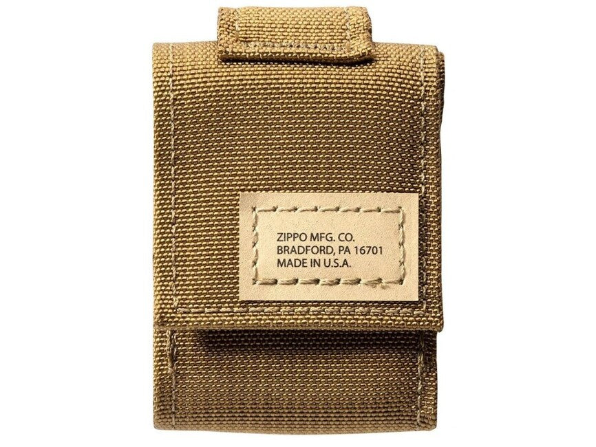 Zippo Black Crackle set taktička futrola + upaljač, smeđi