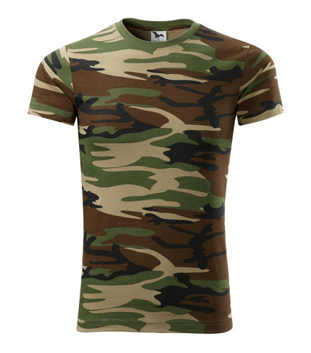 Malfini Camouflage kratka majica 160g/m2, brown