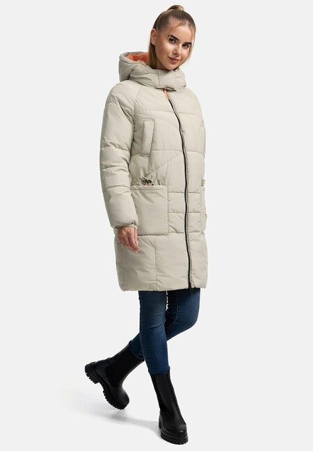 Navahoo Bliblablubb ženska zimska jakna s kapuljačom, Pebble grey