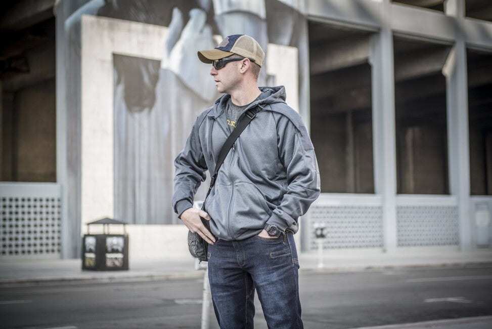 Helikon-Tex URBAN TACTICAL HOODIE pulover (FullZip), crni