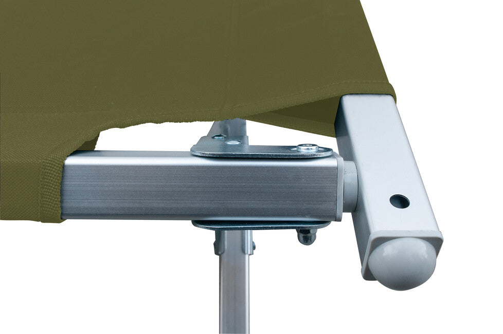BasicNature Alu-Campbed putna ležaljka, maslinasto zelena, 210 cm