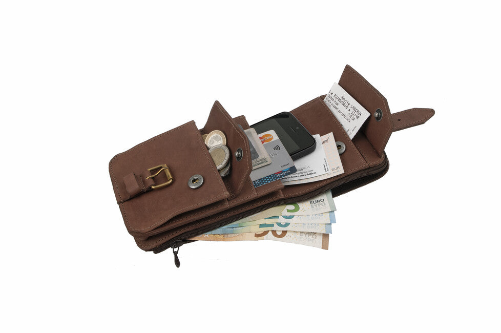 BasicNature Safe kožna pojasna torbica