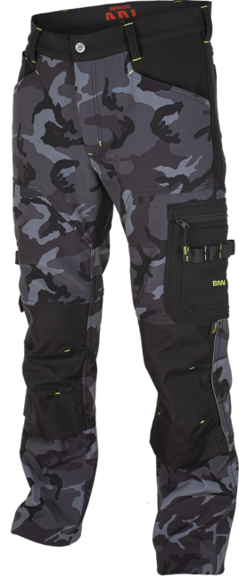 BENNON CAMOS softshell hlače, crne/sive