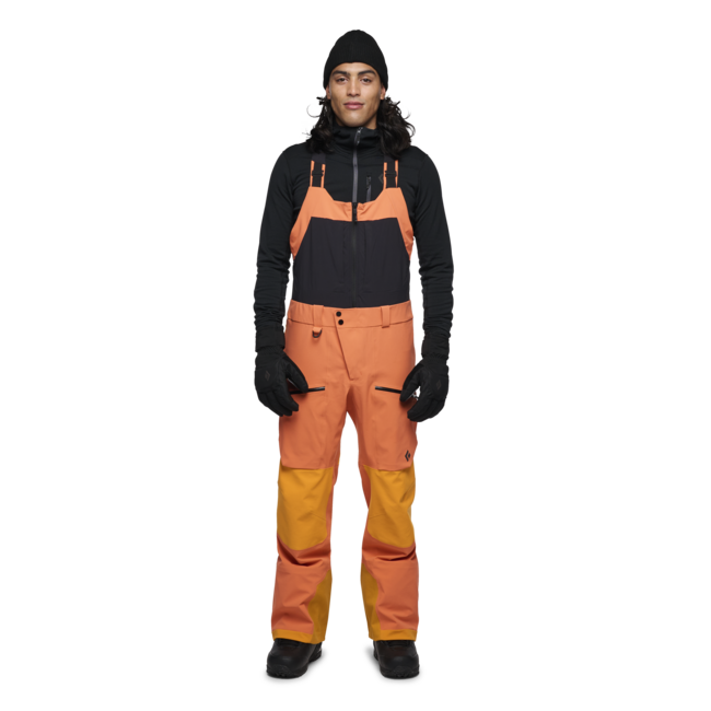 Black Diamond Recon Stretch Pro Bibs muške hlače s naramenicama, bd orange-flame orange