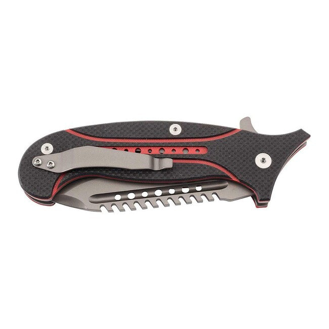 Herbertz TOP-Collection jednoručni džepni nož 10cm, G10, plastika, crno-crveni