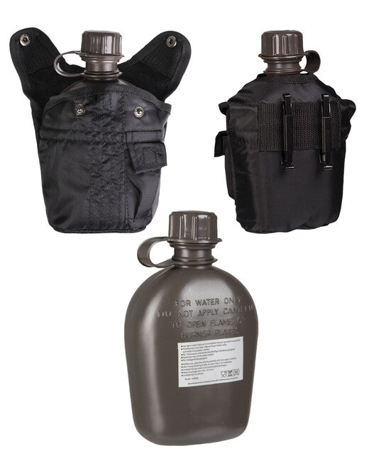 Mil-Tec US IMPORT čuturica s navlakom 1l, crna