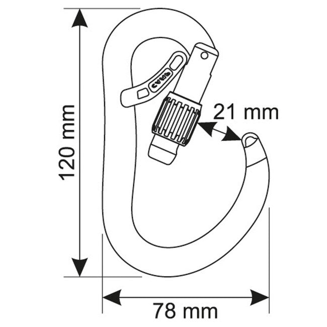 CAMP Atom Belay Lock karabiner HMS