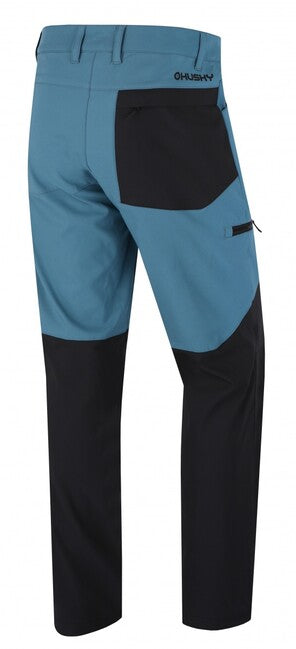 HUSKY Kavia muške hlače softshell, tirkizna/crne