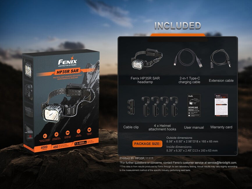 Fenix HP35R SAR punjiva naglavna svjetiljka