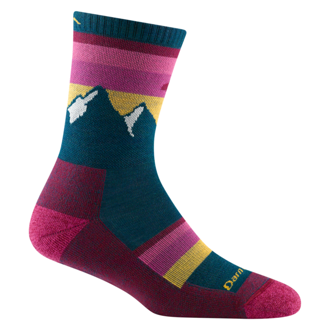Darn Tough Sunset Ledge Micro Crew Lightweight planinarske čarape s amortizacijom, Dark Teal