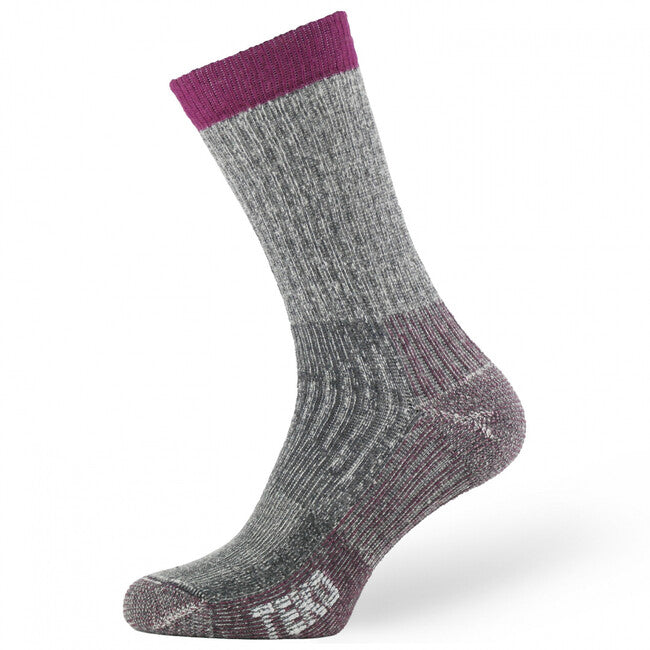 TEKO eco TREK 4.0 trekingove merino čarape, sivo-crvene