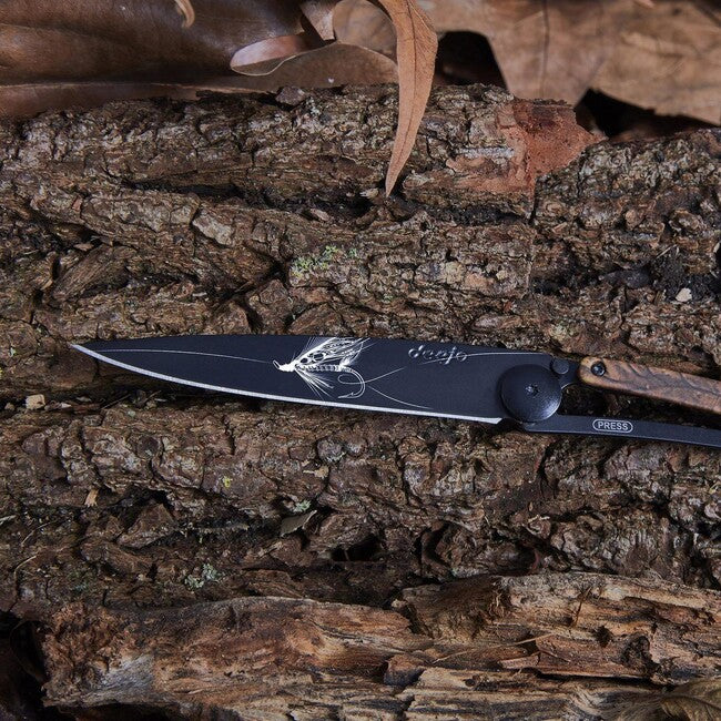 Deejo Tattoo sklopivi nož black brown camo Silver Wilkinson