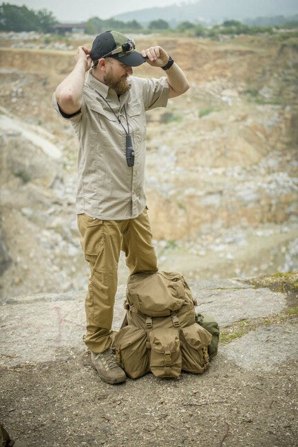 Helikon-Tex kapa sa šiltom PolyCotton Ripstop logom, Coyote / Olive Green