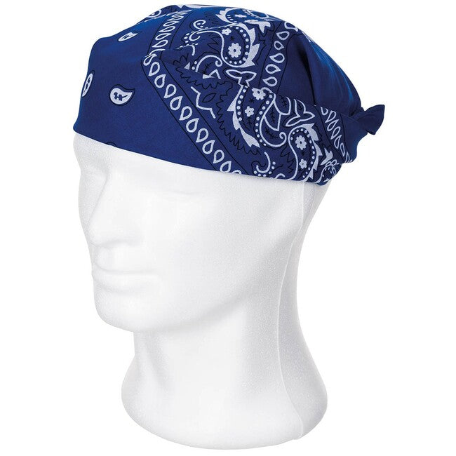 MFH bandana pamuk, kraljevska plava-bijela, cca 55 x 55 cm