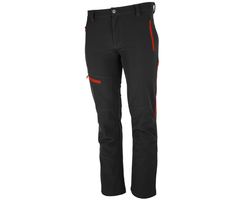 BENNON FORCE softshell hlače, crne/crvene