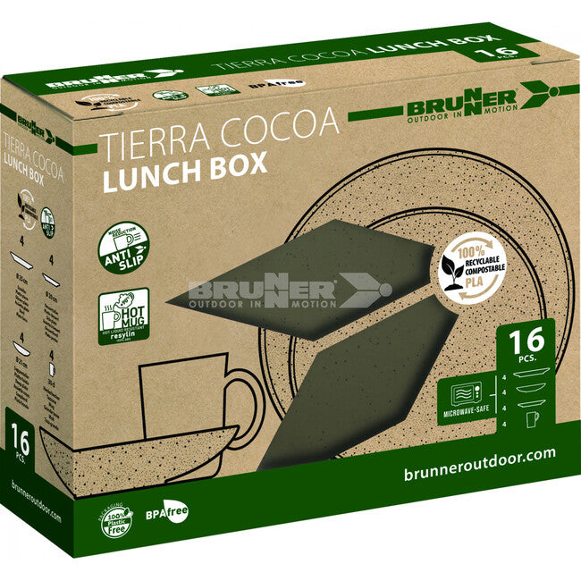 Brunner Lunch Box Pla Tierra kamping posuđe Set, smeđi