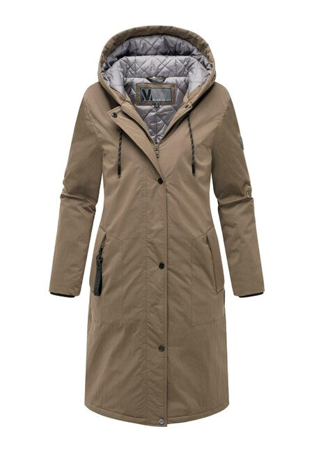 Marikoo Ledalaa parka zimska ženska s kapuljačom, stone brown