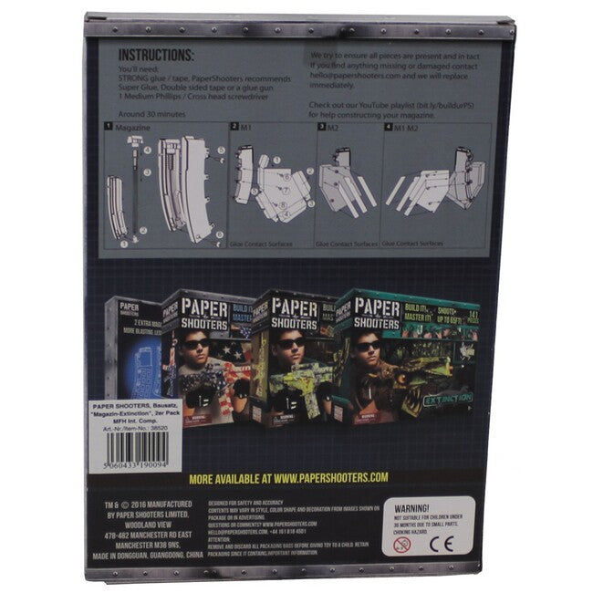 PAPER SHOOTERS Extinction sklapajući set oružja okvir, 2-pack