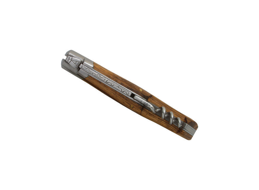 Laguiole DUB042 džepni nož s vadičepom, oštrica 12cm, čelik 420, ručka drvo zebrawood
