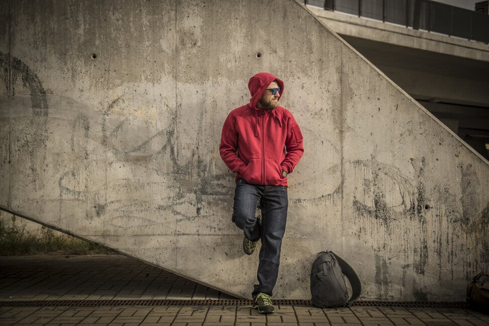 Helikon-Tex gradski pulover taktički FullZip, Red