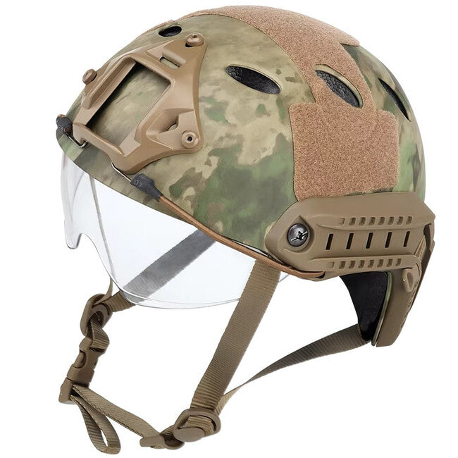 DRAGOWA Tactical Fast PJ taktička kaciga s naočalama Bolt, Digital Woodland (bez certifikacije)