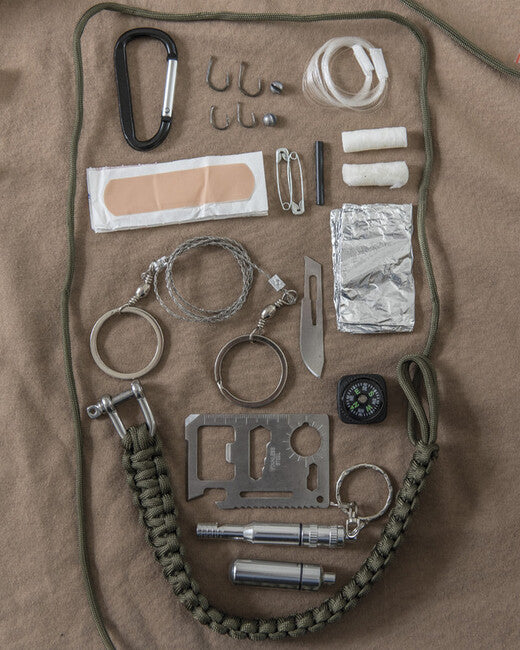 Mil-Tec paracord set za preživljavanje veliki, crni