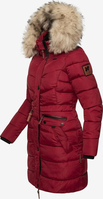 Navahoo Paula ženska parka zimska s kapuljačom, Dark red