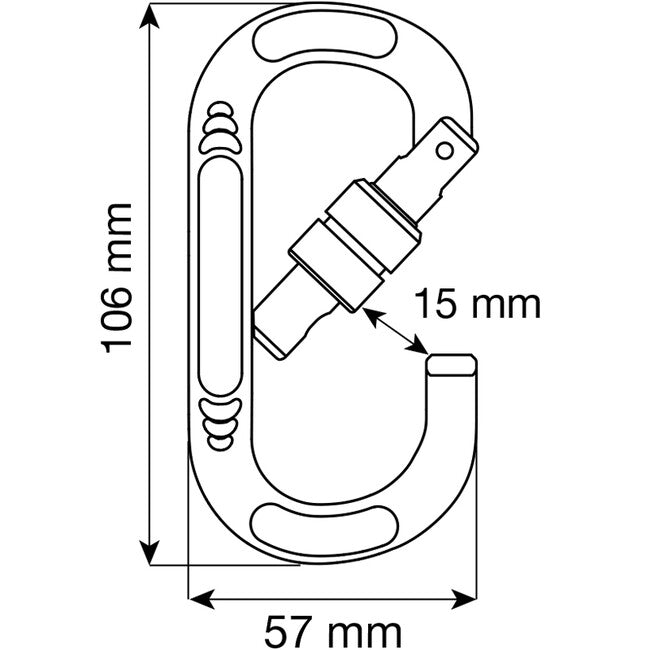 CAMP Oval Compact Lock ovalni karabiner s vijčanom bravom