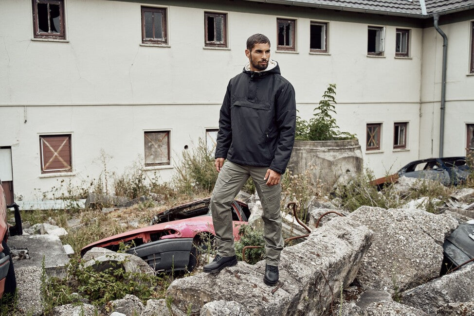 Brandit Windbreaker Sherpa jakna, crna