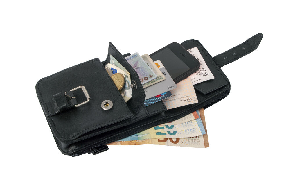 BasicNature Belt Safe pojasna torbica, crna